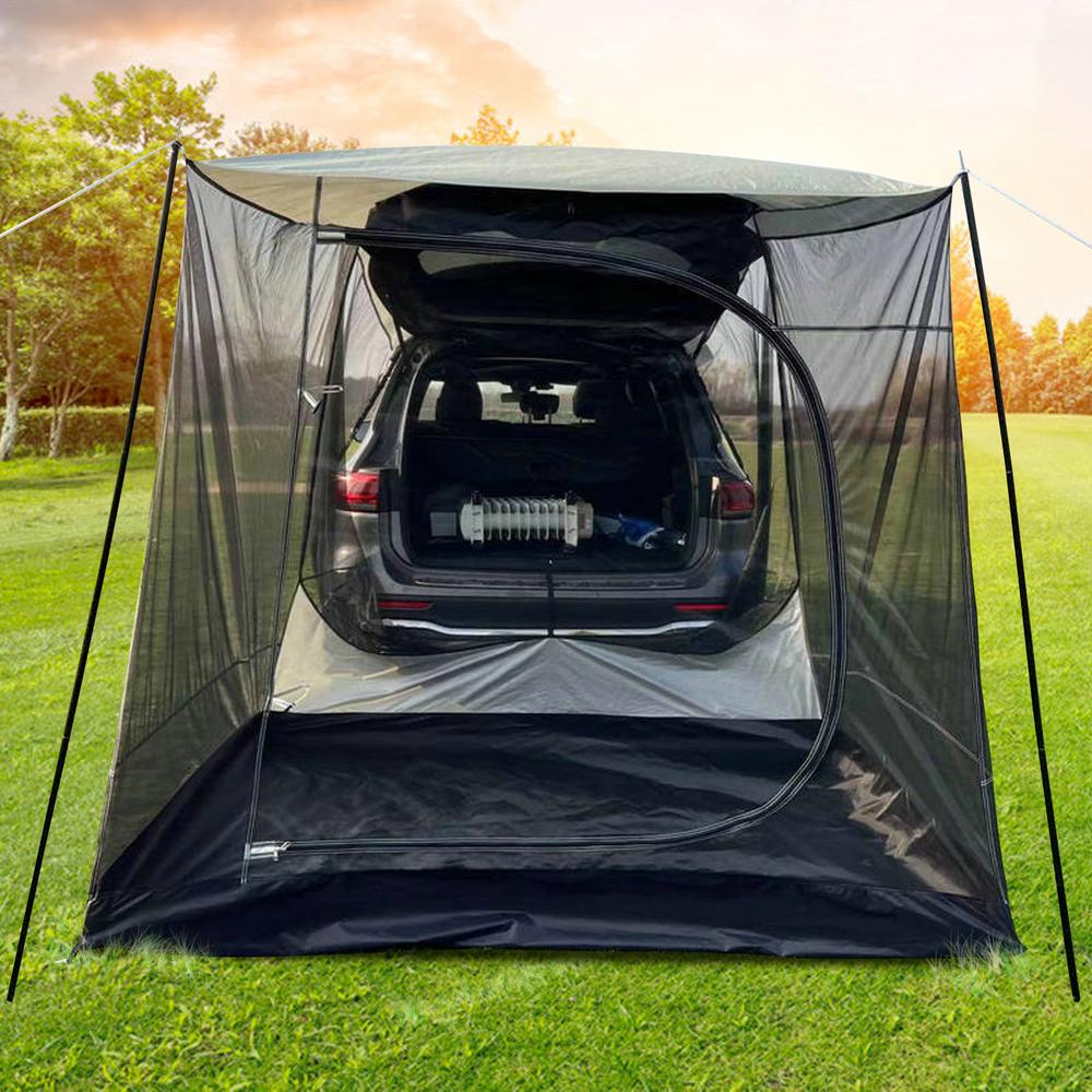 Cheap Goat Tents Car Rear Tent Awning With Mesh Durable Tailgate Tents With Net Rear Tent With Net Roof Top Tent Camping For Car Camping   